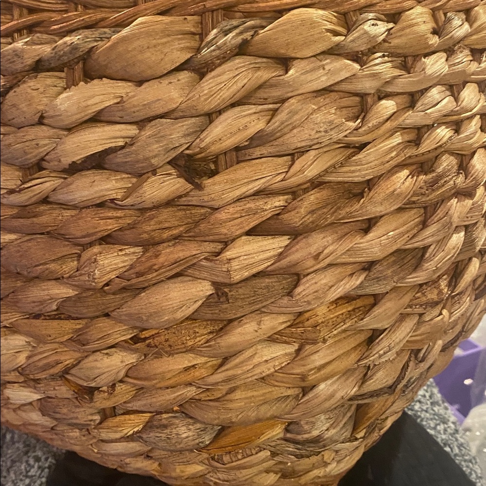 NWT Studio McGee Large Woven Brown Storage Basket - Picture 7 of 8